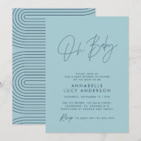 Baby shower script modern baby blue stylish