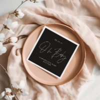 Baby shower script modern black and white elegant