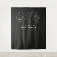Baby shower script modern black and white elegant