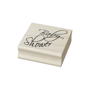Baby Shower - Script Rubber Stamp