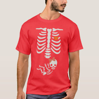 Baby Shower Skeleton Halloween Pregnancy Annouceme T-Shirt