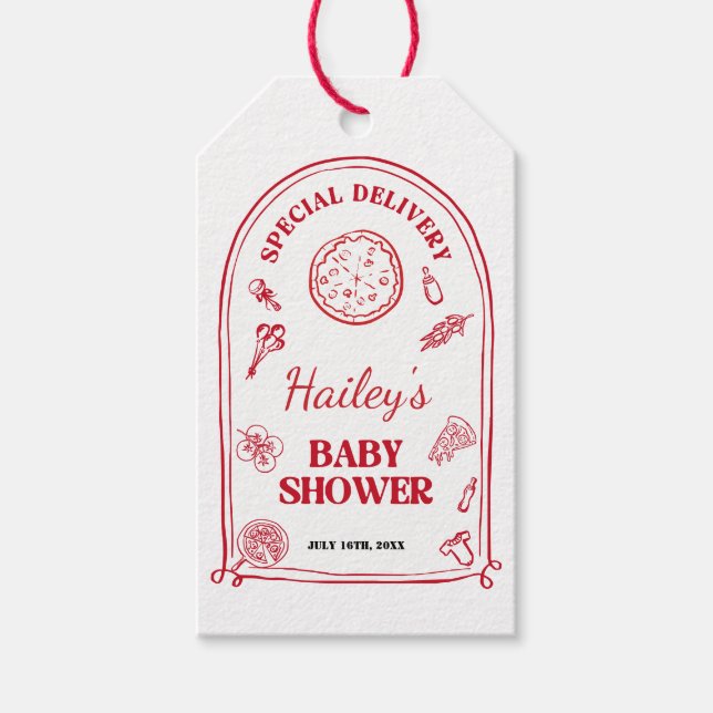 Baby Shower Special Delivery Gift Tag (Front)
