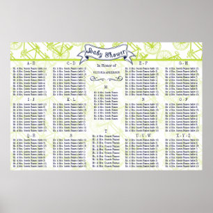 Baby Shower Special Event Guest Seating Chart