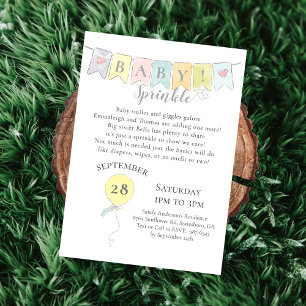 Baby Shower Sprinkle Banner Balloons & Bear