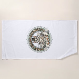 Baby Shower Stationery Cat Baby Shower Stationery  Beach Towel