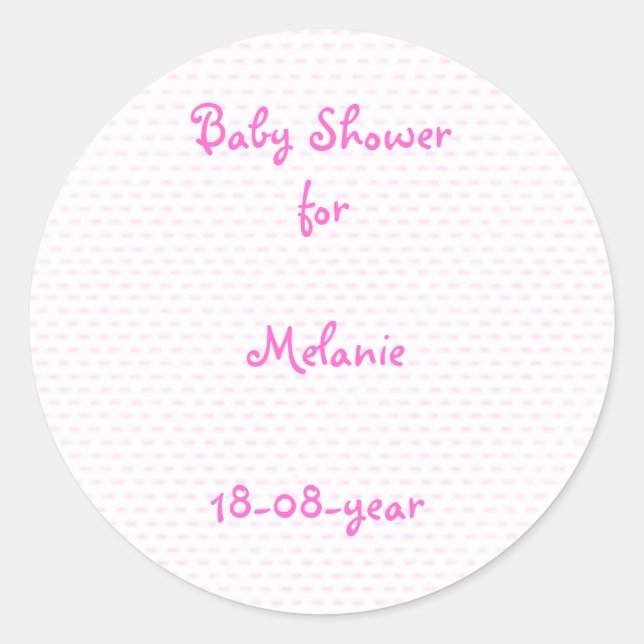 Baby Shower sticker (Front)