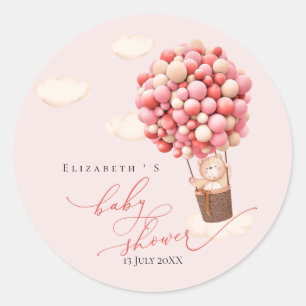 Baby Shower Sticker Bear Balloons