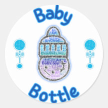 Baby shower sticker design