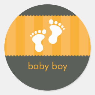 BABY SHOWER STICKER :: happy feet 7