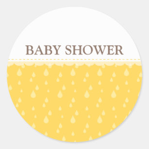 BABY SHOWER STICKER :: rain drops 10