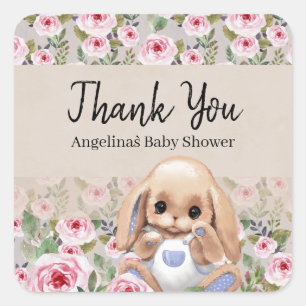 Baby shower sticker with cute design.
