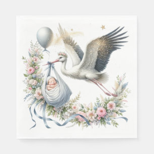Baby Shower Stork Napkin