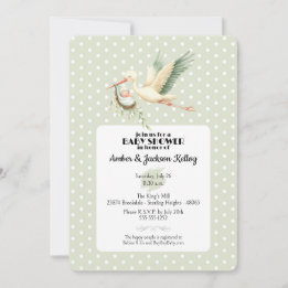 Baby Shower Stork Special Delivery 2 Invitation
