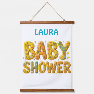 Baby shower surprise hanging tapestry