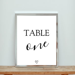 Baby Shower Table Number Sign