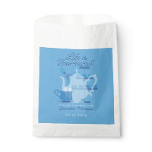 Baby Shower Tea Party Cute Minimalist Chic Blue