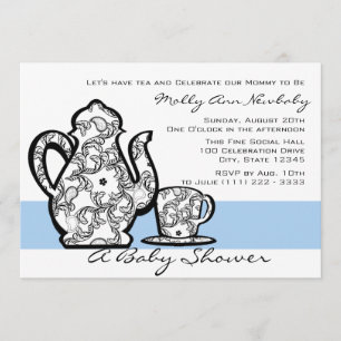 Baby Shower Tea with Changeable Colour Invitation