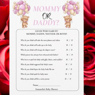 Baby Shower Teddy  Mother to Be. Mummy or Daddy  Invitation