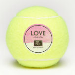 Baby Shower Tennis Pregnancy Ultrasound Photo Gift Balls<br><div class="desc">Ultrasound Photo. "Love for this future player to be" Name. Pink Swash. Girl</div>