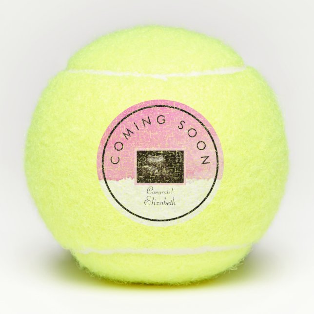 Baby Shower Tennis Pregnancy Ultrasound Photo  Tennis Balls (Front)