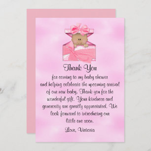 Baby Shower Thank You Baby Girl Invitation