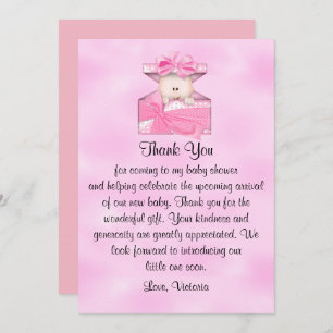 Baby Shower Thank You Baby Girl Invitation