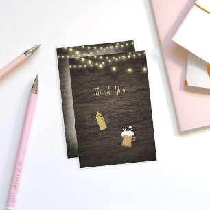 Baby Shower Thank You Baby Is Brewing Gold