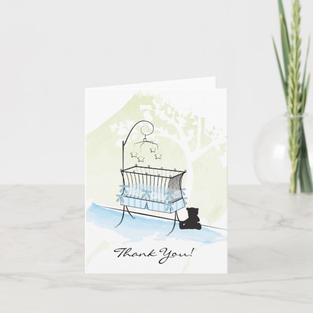 Baby Shower Thank You - Blue Card (Front)