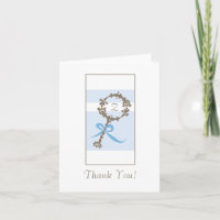 Baby Shower Thank You - Blue Rattle