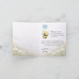 Baby Shower Thank You Card