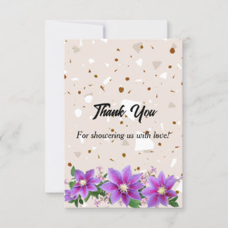 Baby shower thank you card