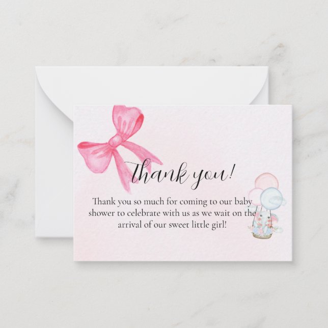 Baby Shower Thank You Card Design (Front)