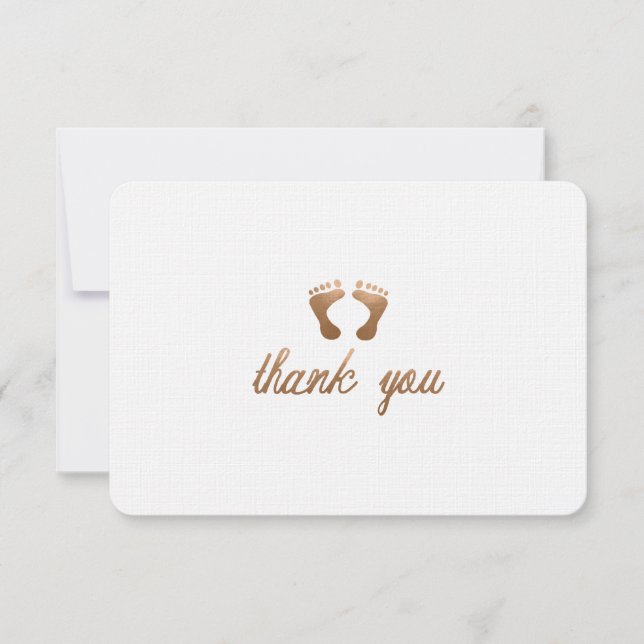 BABY SHOWER THANK YOU CARD-FLAT CARD (Front)
