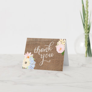 baby shower thank you card, gender neutral thank u card