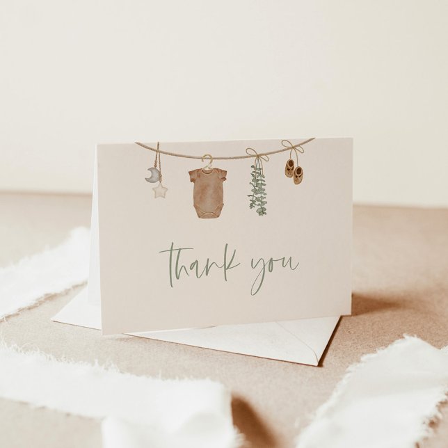 Baby Shower Thank You Card | Green Boy Baby Shower (Creator Uploaded)