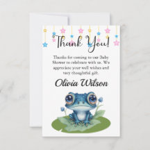 Baby Shower Thank You Cards, Frog Theme Cards