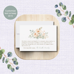 Baby Shower Thank You Cards Watercolor Flowers