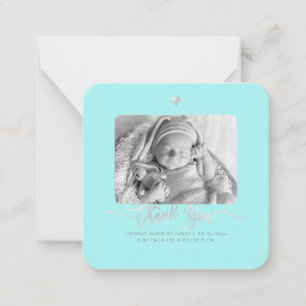 Baby Shower Thank You DIY Color Script Note Card