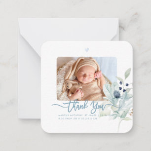 Baby Shower Thank You DIY Colour Script Note Card