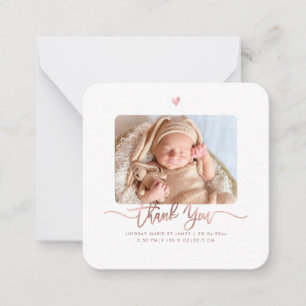 Baby Shower Thank You DIY Colour Script Note Card