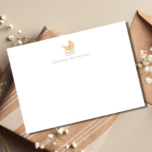 Baby Shower Thank You Flat Note Card