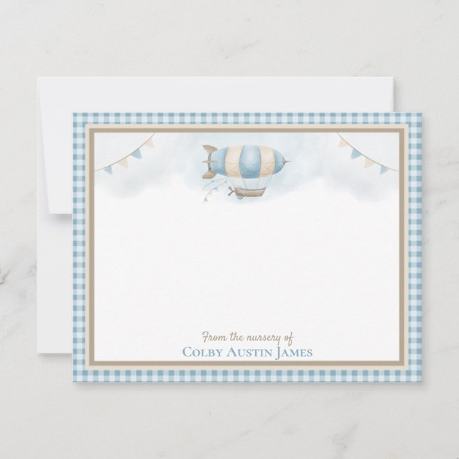 Baby Shower Thank You Flat Notecards (Front)