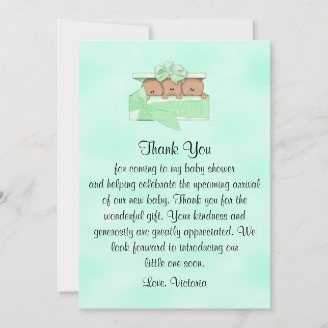 Baby Shower Thank You Gender Neutral Ethnic Invitation (Front)