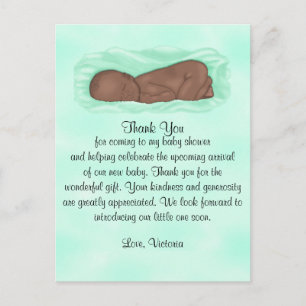 Baby Shower Thank You Gender Neutral Ethnic Postcard