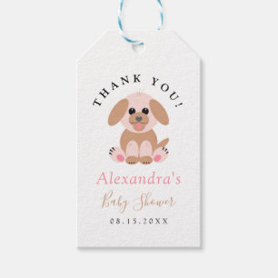 Baby Shower Thank you Neutral Personalised Puppy Gift Tags