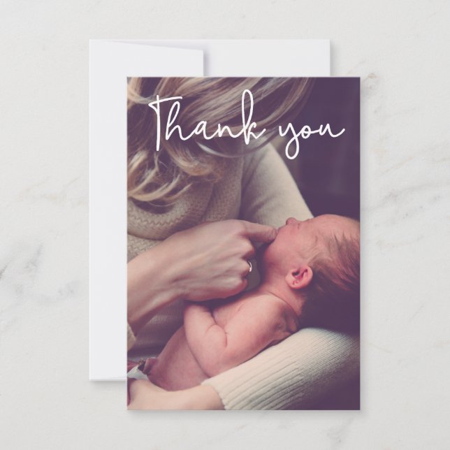 Baby Shower Thank you Photo Birth Announcement (Front)
