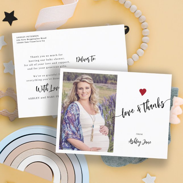 Baby shower thank you photo postcard (Creator Uploaded)