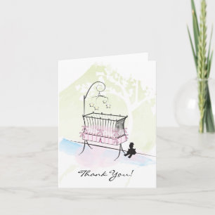 Baby Shower Thank You - Pink Card