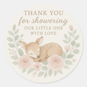 Baby Shower Thank You Sticker – Deer Theme