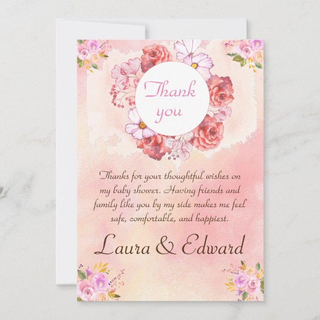 Baby shower thankyou card (Front)